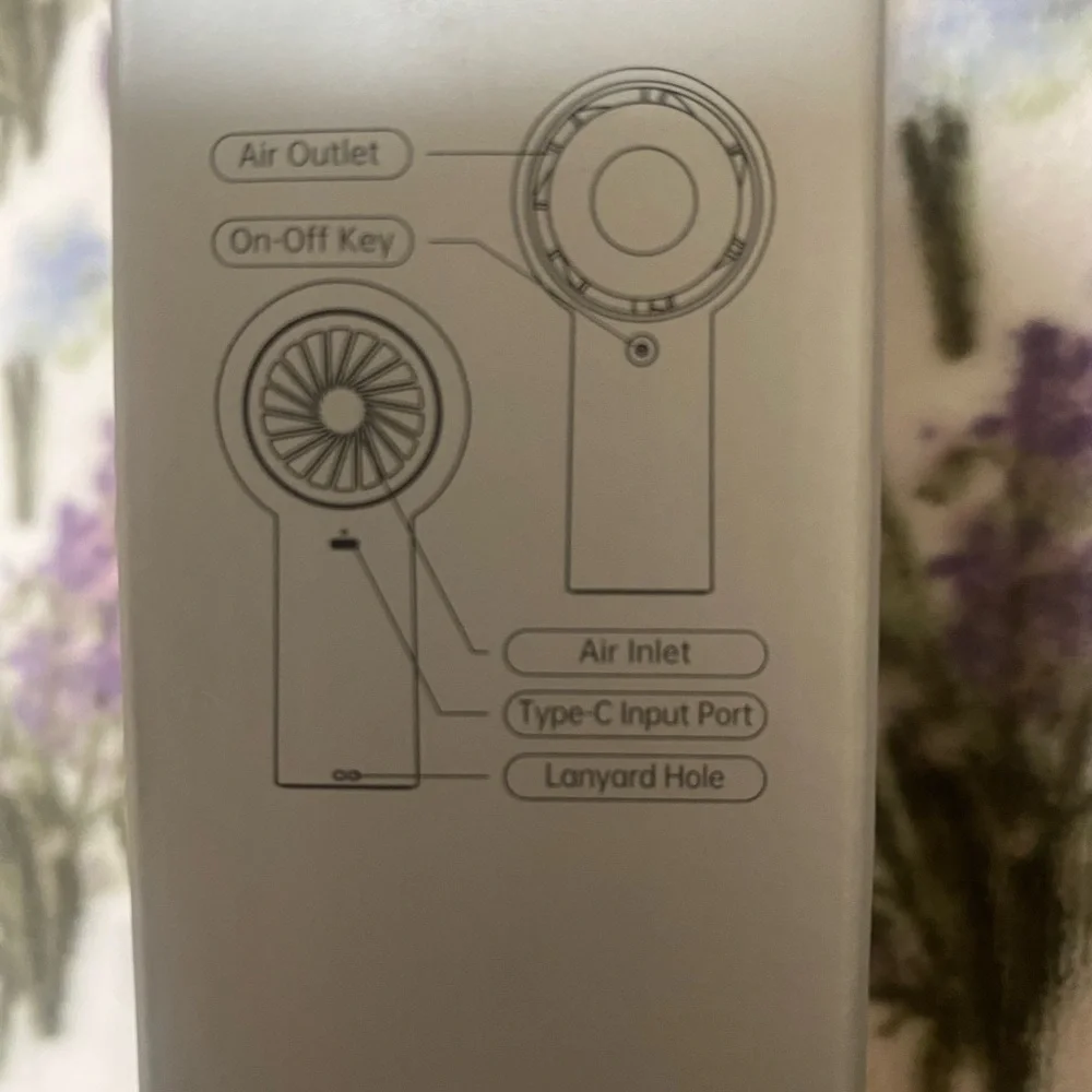 Beige Wearable Fan